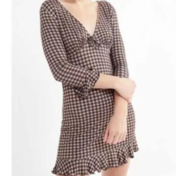 UO Grace Ruffle Mini Dress - Picture 1 of 3